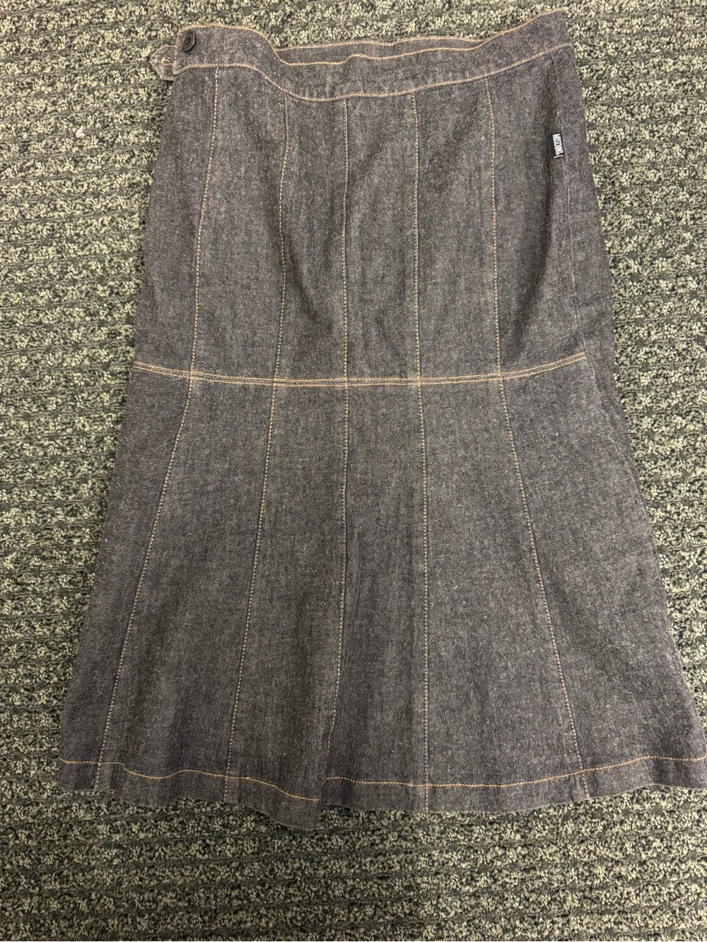 Moschino Jeans Dark Wash Denim A-Line Midi Skirt Size 6 (IT 40)